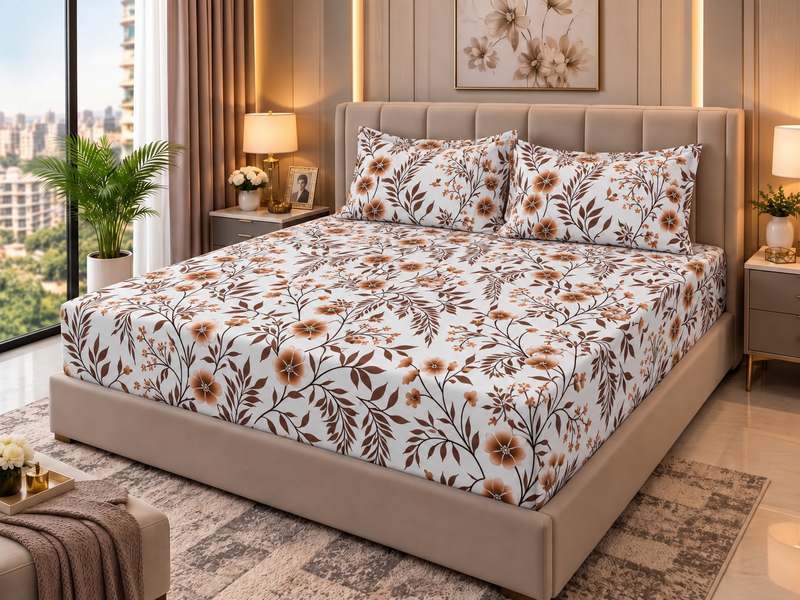 Elga Premium Fitted Sheet 3-Piece King Set
