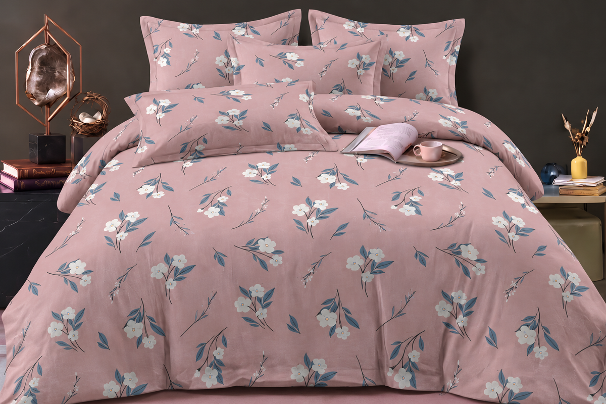 Elga Signature Bedsheet Design 02 — Dusty pink floral print