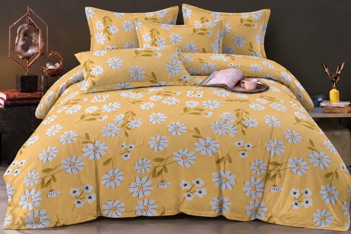 Elga Signature Bedsheet Design 05 — Yellow daisy print